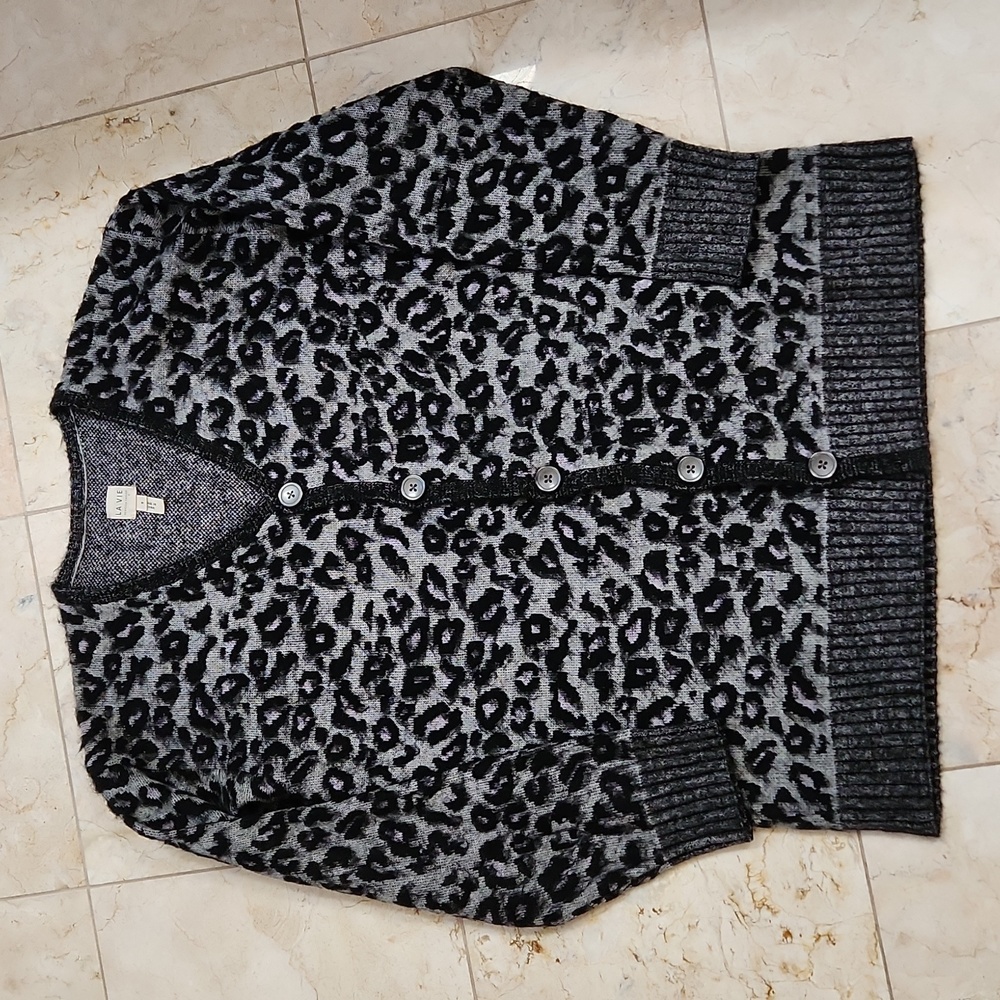 Rebecca Taylor Animal Print Cardigan